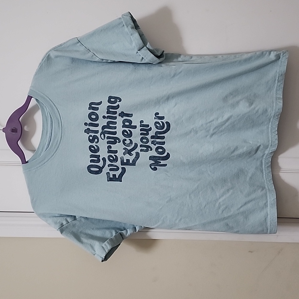 FIFTH SUN 100% Cotton Novelty Short Sleeve Light Blue Tshirt Size XXL